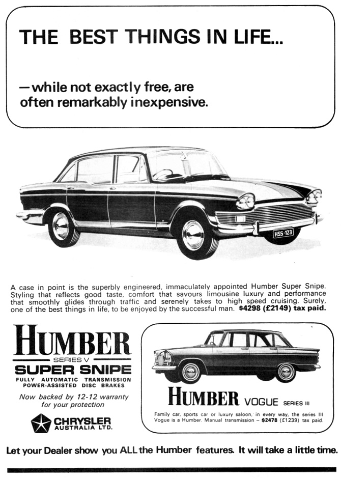 1966 Chrysler Humber Super Snipe Saloon Series IV